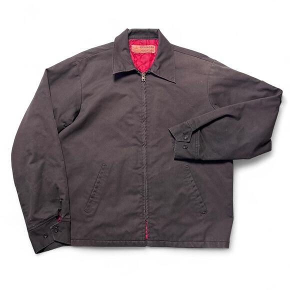 Custom Harley Davidson Patch 70s Vintage Canvas Quilt Lined Work Coat Jacket L - Picture 2 of 8